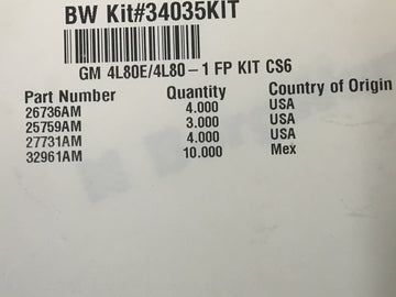 GM 4L80E TRANSMISSION COMPLETE FRICTION KIT  1996 Up